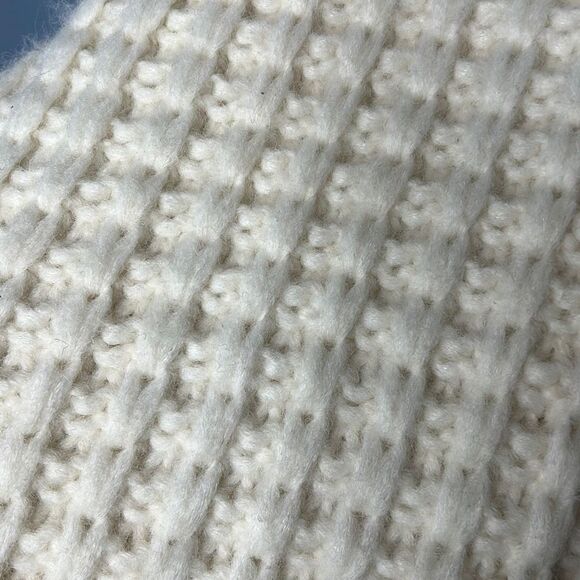 Shania Mote Andes Alpaca Blend Boxy Knit Sweater Cream Medium - Picture 4 of 5